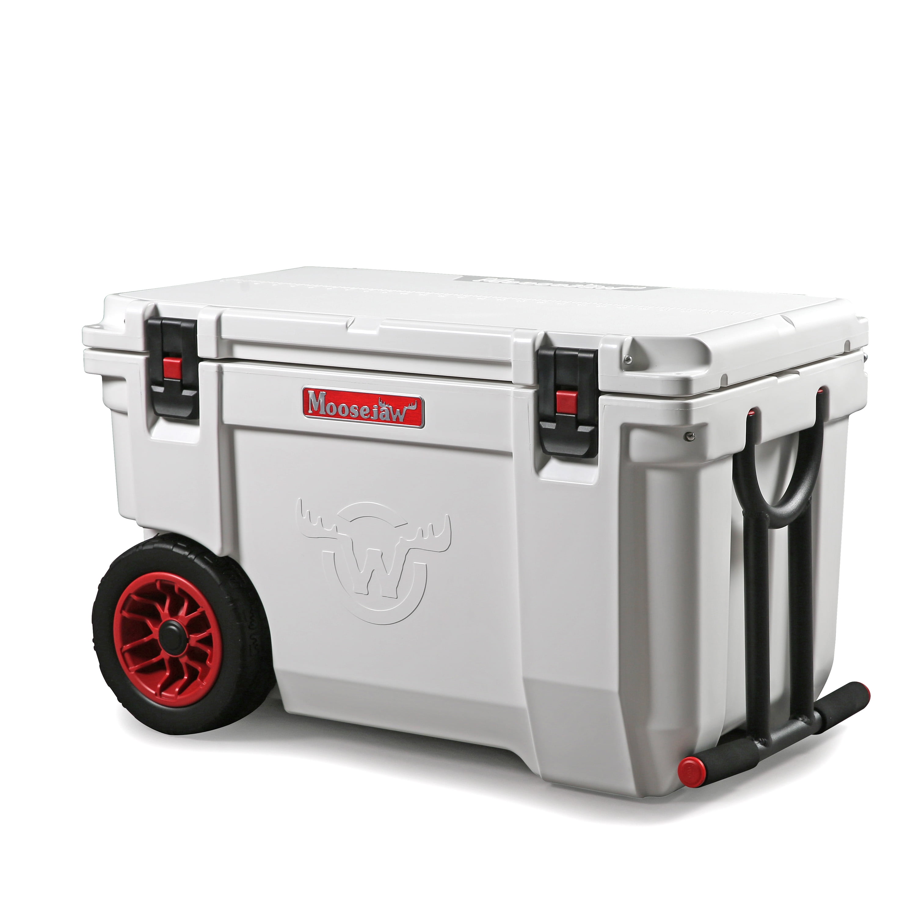 Moosejaw 55 Quart Ice Fort Rolling Hard Cooler with Microban, Snow