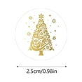 thumbnail image 3 of 1Roll Christmas Stickers Bulk 500 Gold Foil Clear Stickers Roll Self-Adhesive Holiday Cards Envelope Seals for Xmas Tree Winter Craft Gift Decor,Waterproof Decals for Adults Students Party Supplies, 3 of 6