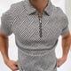 thumbnail image 2 of Plaid Polo camisa de los hombres Casual de talla grande manga corta Top foto Color S Eccomum PLS-Blue Plaid M, 2 of 3