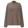 PI Clearance Women Half Zip Pullover Cropped Fleece Quarter