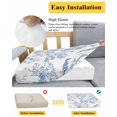 thumbnail image 5 of Light Blue Flowers Couch Cushion Covers Stretch, Washable Sofa Seat Covers Individual Seat Cushion Sofa Slipcovers Spring Summer Floral Birds Couch Cover Furniture Protector L-1PCS, 5 of 7