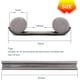thumbnail image 3 of Burlete para puerta de 94 cm, cortable y lavable, para dos puertas, ahorra energía, reduce el ruido, bloquea la brisa y es ajustable, gris., 3 of 6