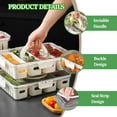 thumbnail image 2 of shopwithgreen Storage Containers for Fridge with Lid and Portable Food Box Container with 4 Removable Colanders, Fresh Produce Saver for Fruit, Vegetable, Refrigerator, Kitchen, Home, Picnic C30, 2 of 3