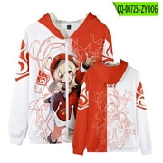 Game Genshin Impact Kaedehara Kazuha Hoodie with zipper Sweatshirt Anime Genshin Kazuha Cosplay Costume Streetwear Hoodie Jacket Women Men