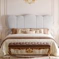 thumbnail image 6 of Pinmoco Chenille Upholstered Headboard for Full Bed, Height Adjustable Crown-Shaped Headboard, Starry Gray, 6 of 9