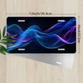 thumbnail image 2 of License Plate, Neon Wave Lines Decorative Front,Personalized Stainless Steel License Plate Cover For Men Women,12.2" X 6.2", 2 of 6