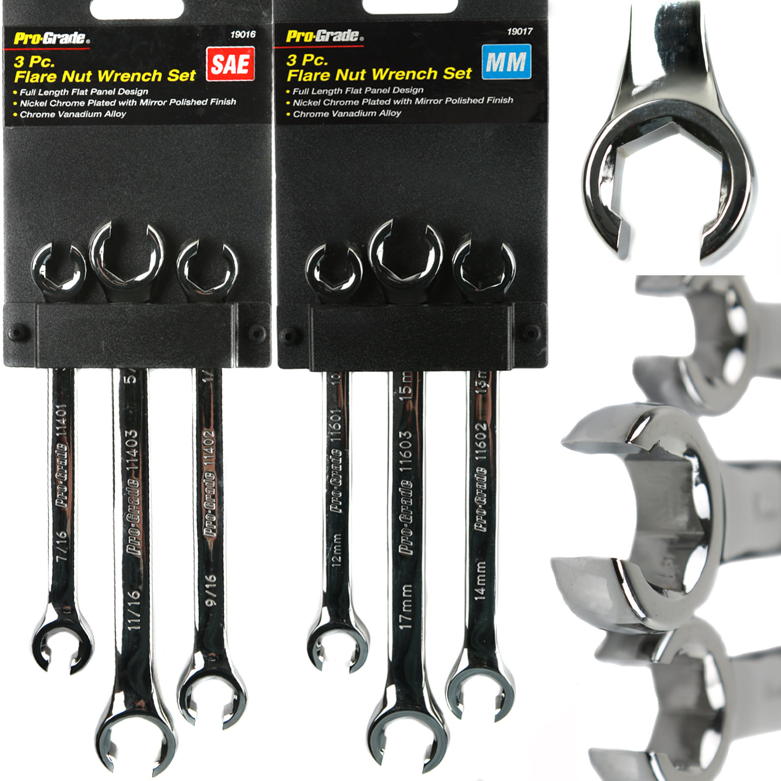 Draper 6-Piece Flare Nut Spanner Wrench Set – Metric 6-22mm, Brake Fuel Gas Pipes, Chrome Vanadium, 17759