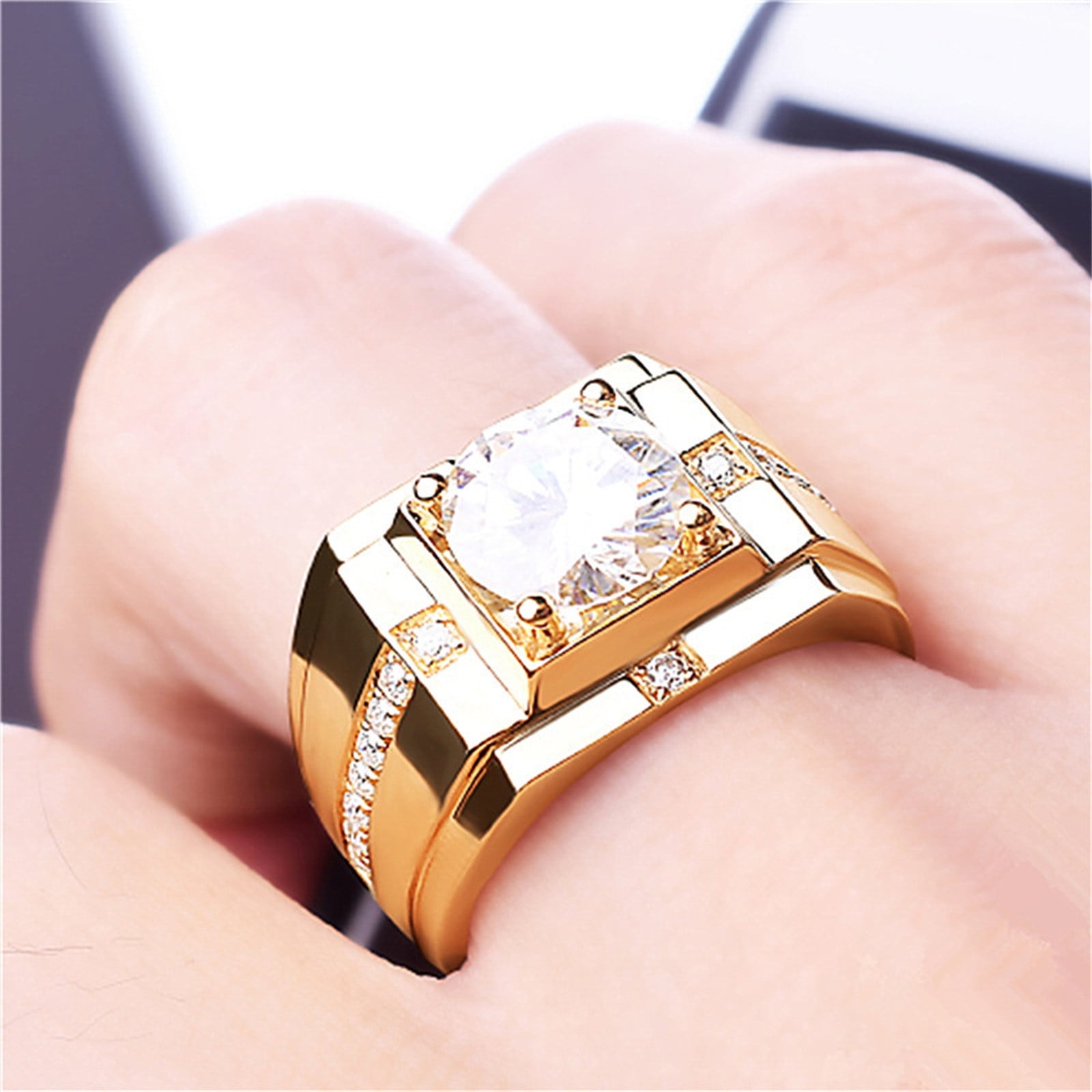 Smihono Valentine s Day Fashion Ring Jewelry Men s Ring Domineering Luxury Diamond Ring Necklace Rings Earring Jewelry On Clearance Othe