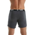 thumbnail image 2 of Puma Men's Dark Grey Moisture Wicking 3-Pack Boxer Briefs Underwear, 2 of 2