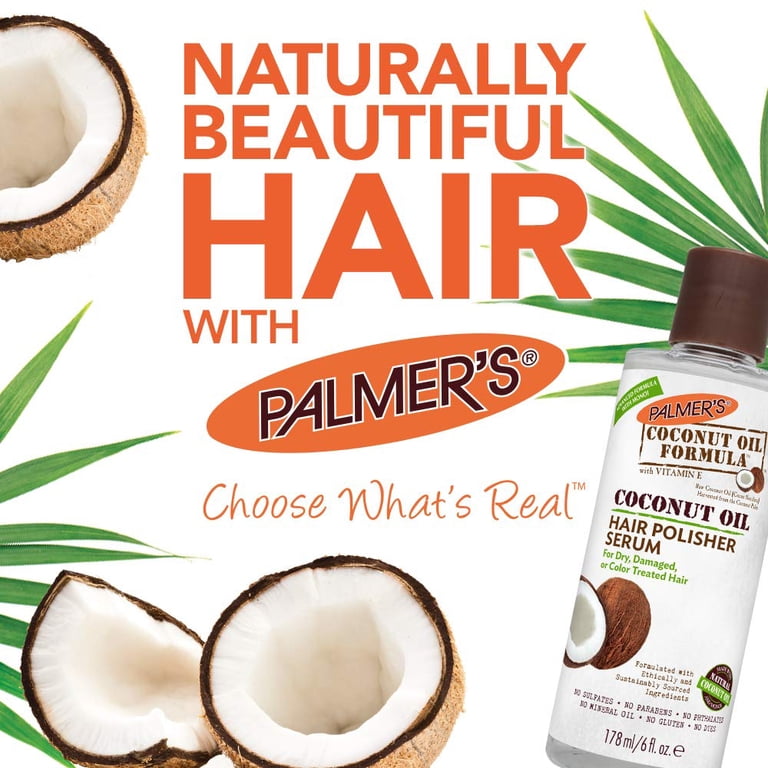 Palmer's Coconut Oil Formula Hair Polisher Serum | 6 Ounces (Pack of  2){{name} - Walmart.com