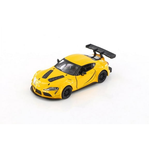 Toyota GR Supra Racing Concept , Yellow - Kinsmart 5421D - 1/36 scale Diecast Model Toy Car
