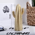 thumbnail image 2 of Adorno decorativo de mesa de cactus de resina, decoración de muebles de cactus, artesanía Gold_D, 2 of 9