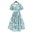 thumbnail image 7 of Ruimatai Women's V-Neck Abstract Print Short Sleeve Belted High-Low Wrap Waist Midi Dresses for Women Summer Casual & Vacation Wear, 7 of 7