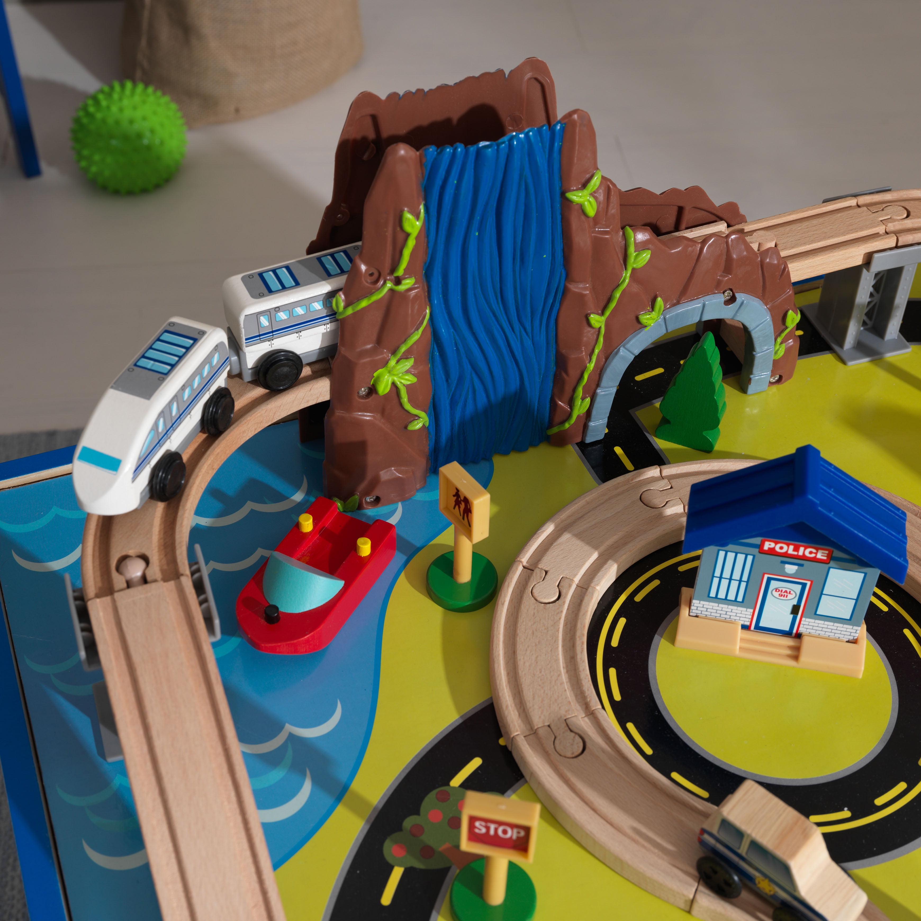 rapid waterfall train set and table