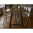 thumbnail image 6 of KFI Studios Urban Loft 7' x 3' Bistro Table, Solid Wood Barnwood Top, 6 of 7