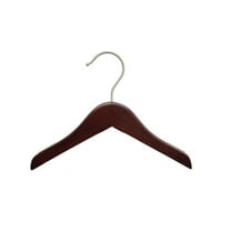 NAHANCO Wooden Baby/Infant Hangers, 10" - Low Gloss Mahogany, 25/CTN