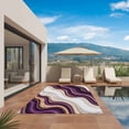 thumbnail image 3 of Purple Modern Outdoor Rug for Patio/Deck/Porch, Non-Slip Large Area Rug 5 x 7 Ft, Classic Abstract Art Luxury Golden Indoor Outdoor Rugs Washable Area Rugs, Reversible Camping Rug Carpet Runner, 3 of 8