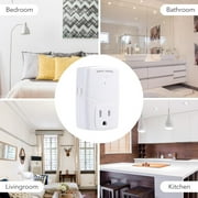 BN-LINK Mini Wireless Remote Control Outlet Switch Power Plug in for Household Appliances, Wireless Remote Light Switch, LED Light Bulbs, White (2 Remotes + 5 Outlets) 1250W/10A