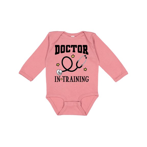 Inktastic Future Doctor in Training Boys or Girls Long Sleeve Baby Bodysuit