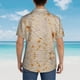 thumbnail image 4 of Balery Tortilla Camisas hawaianas de manga corta para hombre, camisas playeras de corte holgado, camisas de vacaciones con botones,Medium, 4 of 7