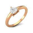 thumbnail image 3 of 0.50 Carat Moissanite Diamond E Color VS1 Clarity Brilliant Cut 925 Silver Rose Plated Trillion Classic Prong Set Solitaire Women Valentines Day Gifts Ring, 3 of 5