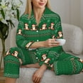 thumbnail image 6 of Picia Christmas Corgis Pattern Women’s Long-Sleeve Sleepwear Set - Soft 2-Piece Loungewear with Pockets, Comfy PJs for Relaxing Nights-X-Large, 6 of 7