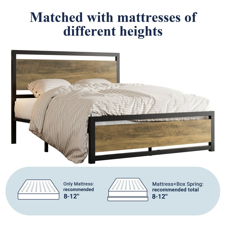 Allewie Queen Bed Frame, Metal Platform Bed Frame with