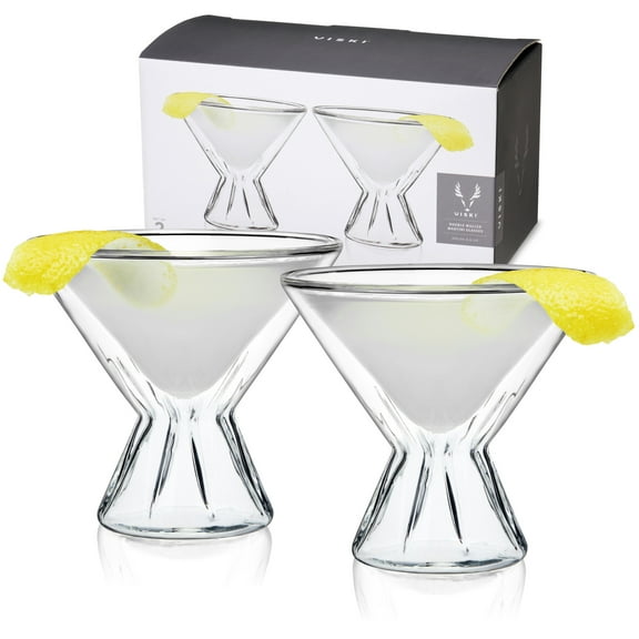 Viski Martini Glasses for Cocktail Party, Wedding Gifts, 8.5 oz Set of 2