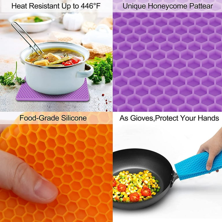 Silicone Trivets for Hot Dishes, Pots and Pans, Hot Pads for