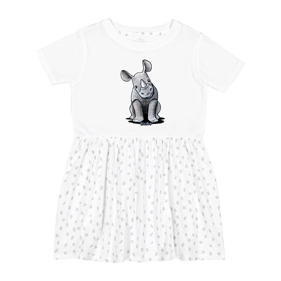 Inktastic Curious Rhinos Girls Toddler Dress