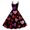 Red, variant on LWavelet 2026 Valentine's Girls' Brunch Spaghetti Strap Dress, Heart Print Fitted Waist Flared Swing Sundress Purple S