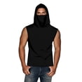 thumbnail image 3 of Unisex Summer Sleeveless Hooded Ice Silk Sun Protection Top Shirt With Face Mask, Lightweight Breathable Cooling Sunscreen Cool Casual Tops, Beach Vacation Holiday Gift | CSEONE,Black XL, 3 of 9