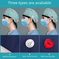 thumbnail image 2 of Gorro quirúrgico estampado de algodón para mujer, gorro de enfermera ajustable, gorro de limpieza bucal dental, 2 of 5