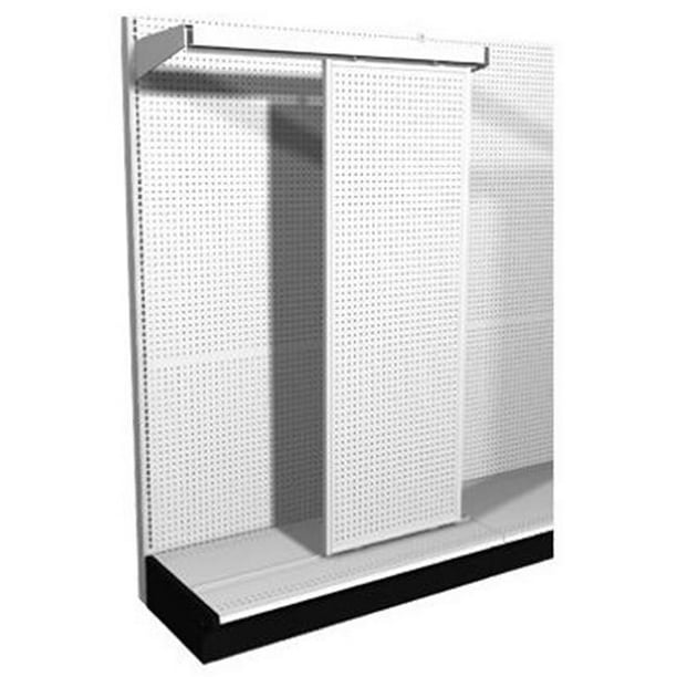 Lozier Store Fixtures DTVHDSL84PK1 48 W x 84 H in. White Heavy Duty