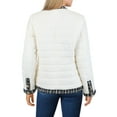 thumbnail image 2 of Anne Klein Womens Tweed Trim Outerwear Quilted Coat, 2 of 2