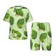 thumbnail image 1 of Fotbe Broccoli 3 Pijama Estampada de 2 Piezas para Niños – Ropa de Dormir de Manga Corta Cómoda para Niños y Niñas, Camiseta y Shorts de Algodón-4X-Large, 1 of 6