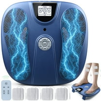 OSITO Rechargeable EMS Foot Massager for Neuropathy, TENS Foot Massager with 8 Reusable Electrode Pads, Foot Massager for Circulation and Pain Relief, 15 Modes 99 Intensities (Blue)