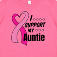 thumbnail image 4 of Inktastic Breast Cancer Awareness I Support My Auntie with Pink Ribbon Boys or Girls Baby T-Shirt, 4 of 5