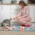 thumbnail image 3 of Pioneer Flower Floral Print Pattern Kitchen Rugs Sets Of 2,Anti Fatigue Kitchen Mat Rugs Non Slip Washable,Decorative Kitchen Floor Mats for Kitchen,Sink,Laundry,17"x30"+17"x47", 3 of 7