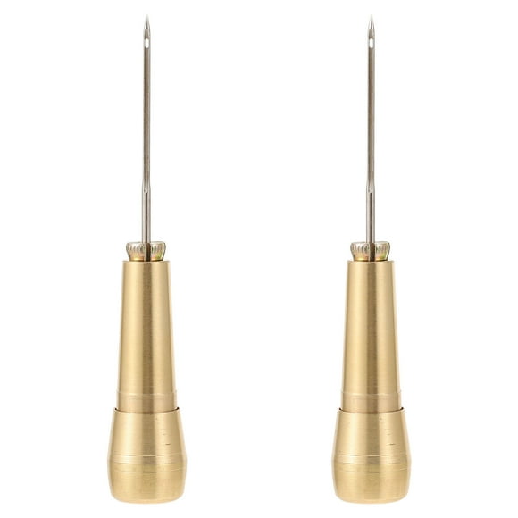 GOOHOCHY 2pcs cosiendo awls herramientas de reparación de cuero zapatos reparación de puntas de crochet de awls