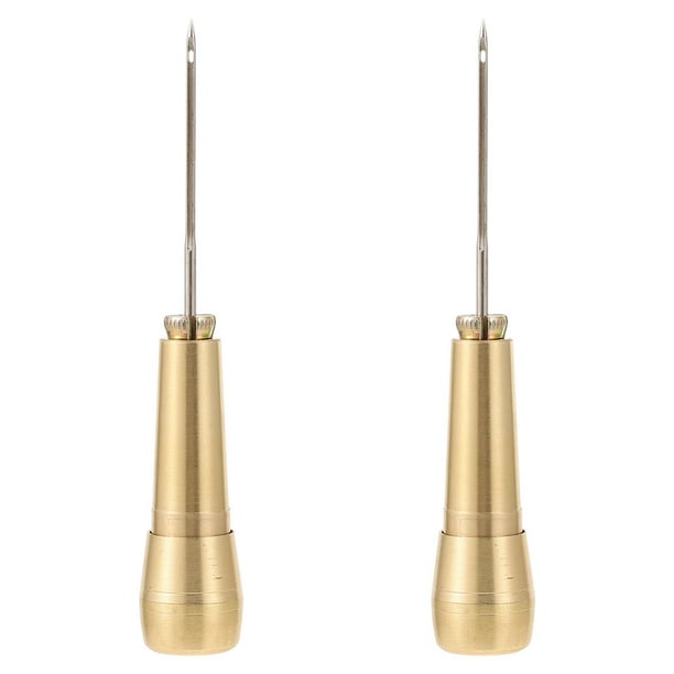 GOOHOCHY 2pcs cosiendo awls herramientas de reparación de cuero zapatos reparación de puntas de crochet de awls