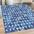 thumbnail image 1 of Mid Century Decorative Rug, Retro-Themed Styled Round Edged Mosaic Inspired Repeated Square Motif, Quality Carpet for Bedroom Dorm and Living Room, 6 Sizes, Violet Blue, by Ambesonne, 1 of 4