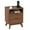 Walnut Wood 1psc, variant on Nightstands with Charging Station, Modern Fluted 2 Drawers End Tables, Side Tables with Storage Shelf for Bedroom, Office
