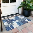 thumbnail image 6 of Addison Rugs Chantille Indoor/Outdoor Transitional Geometric Blue Washable Rectangle Rug, 1'8" x 2'6", 6 of 6