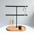 thumbnail image 4 of Organizador de joyas Torre de almacenamiento de joyas Base de madera Estante de exhibición de de 2 niveles Soporte para para anillos Col Jinwen Organizador de joyas, 4 of 8