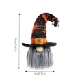 thumbnail image 2 of Halloween Gnomes Ornament, Gnome Figurine with Witch Hat Tabletop Decor for Indoor Display, Halloween Gnome Decorations for Desk, Shelf, Office Seasonal Home Decor Party Suppies & Gifts, Orange, 2 of 7