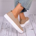 thumbnail image 4 of Vedolay Casual Shoes For Ladies Ladies Slip-On Platform Loafers Casual Comfortable Fashion Shoes,Beige 6.5, 4 of 5