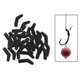 thumbnail image 4 of 30 Uds Mangas alineadoras de línea de aparejo de pelo shamjiam Anzuelos de pesca de carpa Negro, 4 of 8