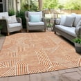 thumbnail image 6 of Addison Rugs Chantille Indoor/Outdoor Transitional Lines Orange Washable Rectangle Rug, 10' x 14', 6 of 6