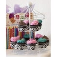 thumbnail image 2 of Metal Carousel Cupcake Holder, 2 Tier, 16-inch, White, 2 of 3